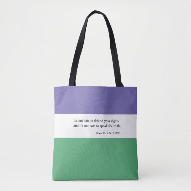 Bolsa de Tote Feminista con cita de Magdalen Berns (Anverso)