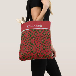 Bolsa de Tote Festividad Roja y Verde