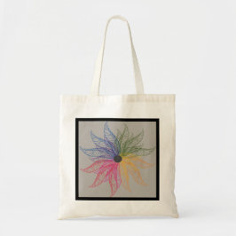 Bolsa de Tote - Flor de pluma colorida