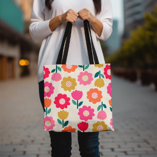 Bolsa De Tote Floral Colorida, Bolsa De Tote De Fl