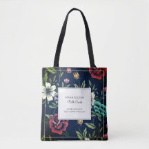 Bolsa de tote floral de doble partera personalizad