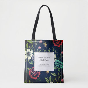 Bolsa de tote floral de doble partera personalizad