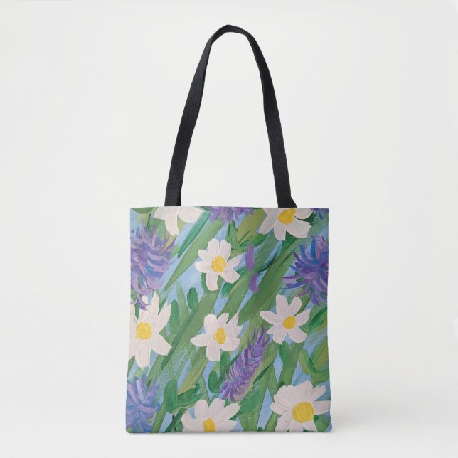 Bolsa De Tote Floral De Gloria De Mañana (Anverso)