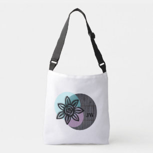 Bolsa De Tote Floral De Poliéster Cruzado Único In