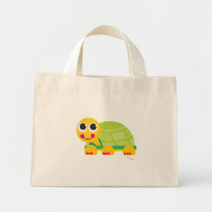 Bolsa de tote floral feliz de tortuga - Personaliz