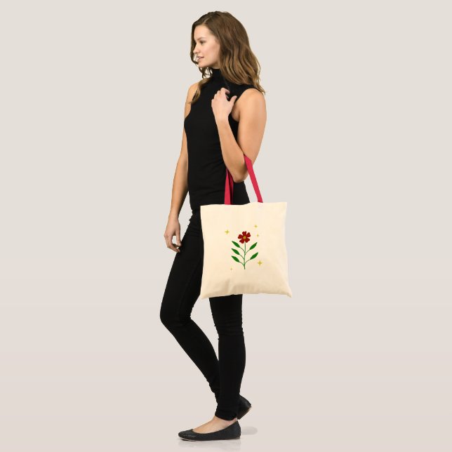bolsa de tote floral mínima de starburst (Anverso (modelo))