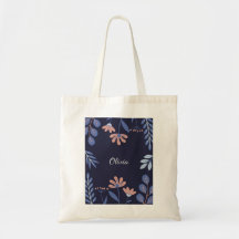 Bolsa de tote floral - personalizada