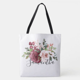 Bolsa de tote floral personalizada