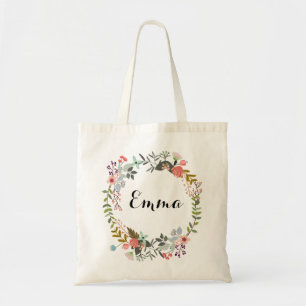 Bolsa de tote floral personalizada