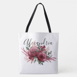 Bolsa de tote floral personalizada