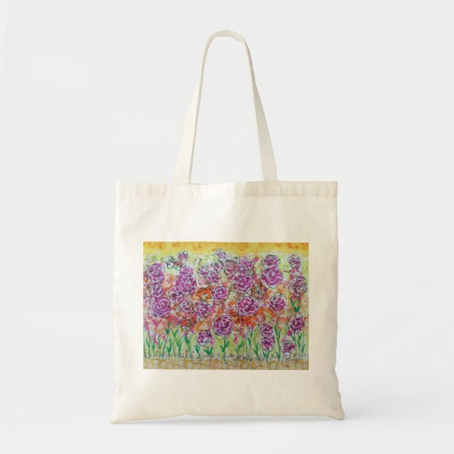 Bolsa De Tote Floral Rosa (Frente)
