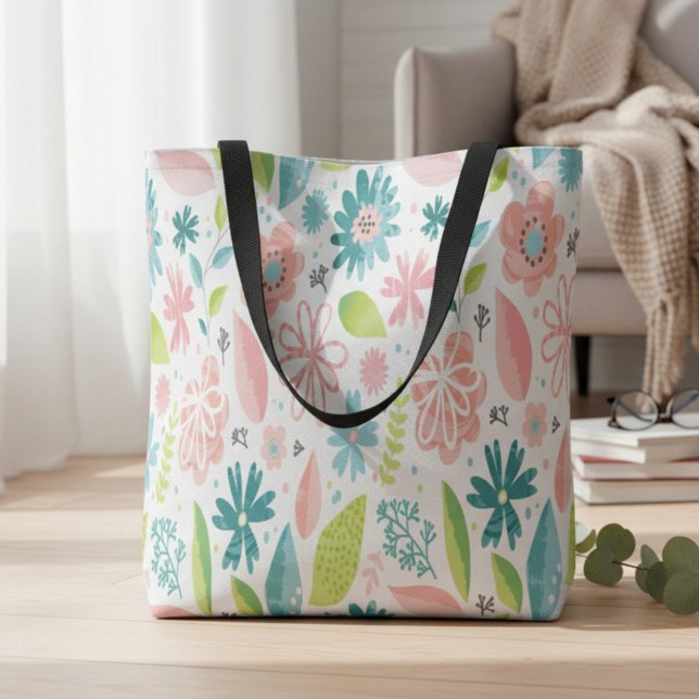 Bolsa De Tote Floral Rosa (Subido por el creador)