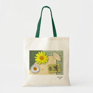 Bolsa De Tote Floral Scrapbook