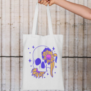 Bolsa De Tote Floral Skull
