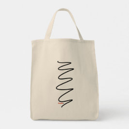 Bolsa De Tote Flux Swirl Canvas - Negro
