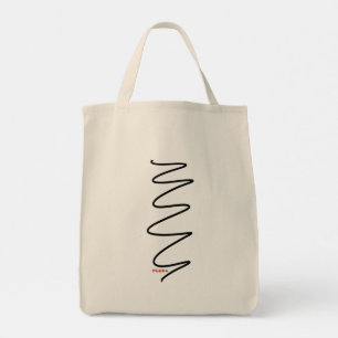 Bolsa De Tote Flux Swirl Canvas - Negro
