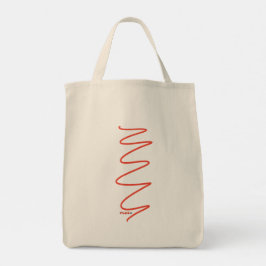 Bolsa De Tote Flux Swirl Canvas - Rojo