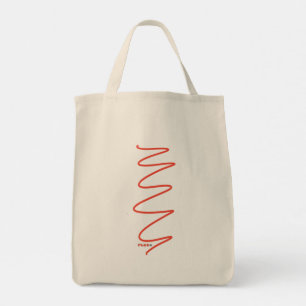 Bolsa De Tote Flux Swirl Canvas - Rojo