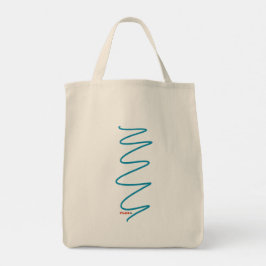 Bolsa De Tote Flux Swirl Canvas - Verde azulado