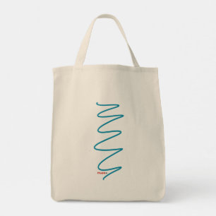Bolsa De Tote Flux Swirl Canvas - Verde azulado