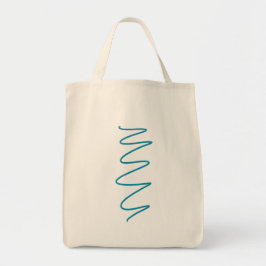 Bolsa De Tote Flux Swirl Canvas - Verde azulado