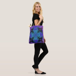 Bolsa de Tote Fractal Aqua y Lilac