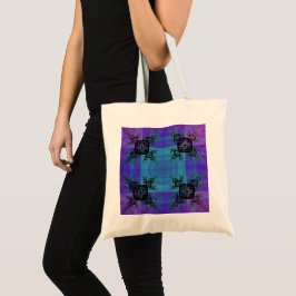 Bolsa de Tote Fractal Aqua y Lilac