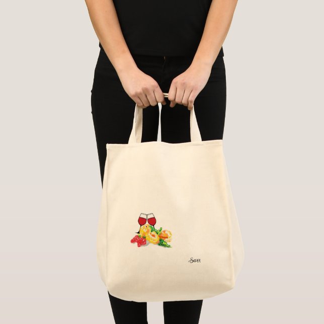 Bolsa de Tote : Frutas y vino (Anverso (producto))