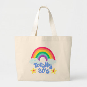 Bolsa de tote grande arco iris de los 80