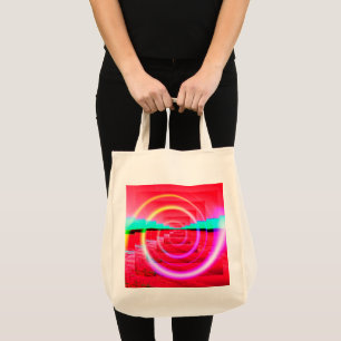 Bolsa de Tote Grande con Resumen Rojo