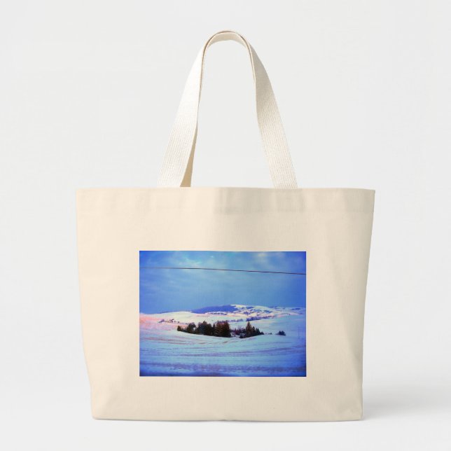 Bolsa de tote grande de colinas nevadas (Frente)