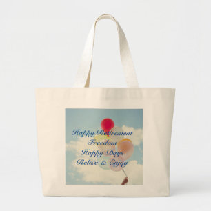 Bolsa de Tote Grande de Globos de Jubilación Feliz