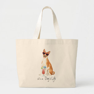 Bolsa de Tote Grande de Summer Basenji