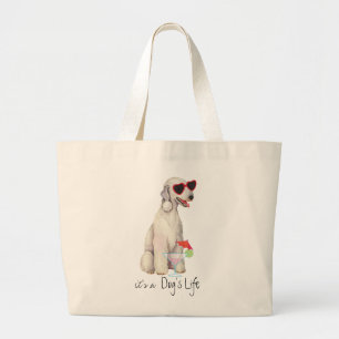 Bolsa De Tote Grande Del Terrier De Bedlington De 