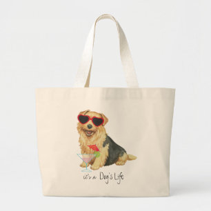 Bolsa De Tote Grande Del Terrier Norfolk De Verano