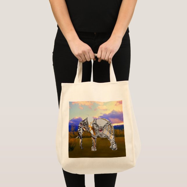 Bolsa de Tote Grande para Elefantes de Reloj (Anverso (producto))