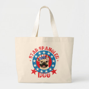 Bolsa de Tote Grande Patriótica Frenchie