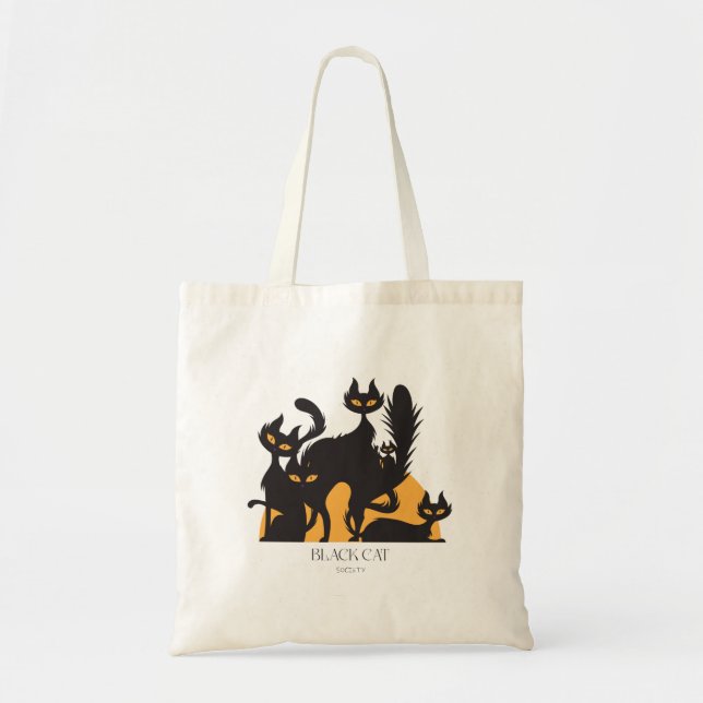 Bolsa de Tote Halloween de la Sociedad del Gato Ne (Frente)
