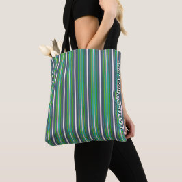 Bolsa de tote HAMbWG - Armada, franjas verdes y bl