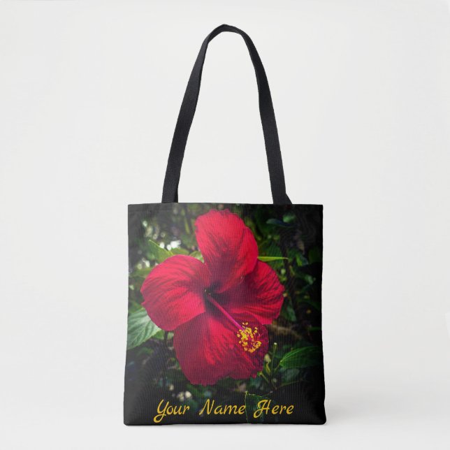Bolsa de Tote "Hibiscus Rojo" (Anverso)