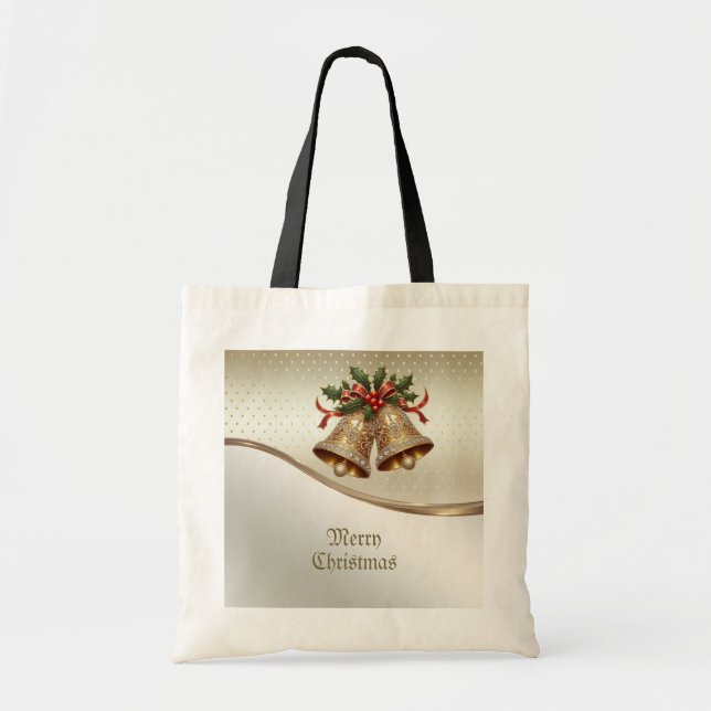 Bolsa de Tote Holiday para los Navidades de oro (Frente)