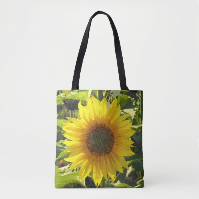 Bolsa De Tote Impresa De Girasol De Verano (Anverso)