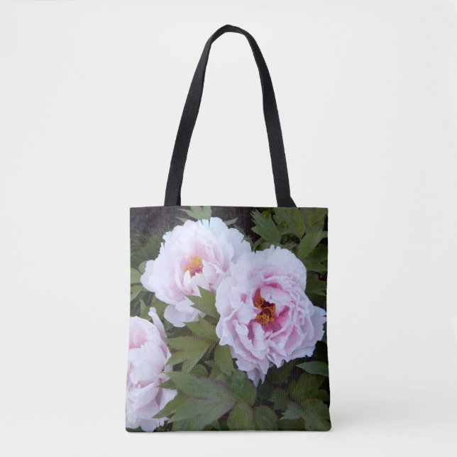 Bolsa De Tote Impresa De Peony Rosa bonito (Anverso)