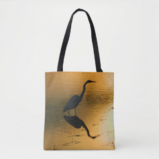 Bolsa De Tote Impresa Egret Sunset