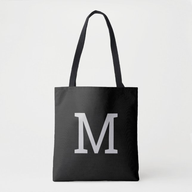 Bolsa de Tote Inicial del Monograma Personalizado  (Anverso)