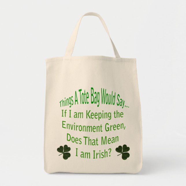 Bolsa de Tote Irlandesa Verde (Frente)