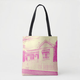 Bolsa De Tote - "Kensington House" (Rosa/Crema)