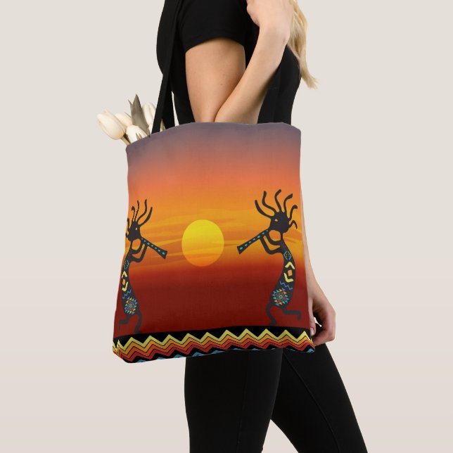 Bolsa de Tote Kokopelli, un nativo reversible (Detalle)