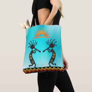 Bolsa de Tote Kokopelli, un nativo reversible
