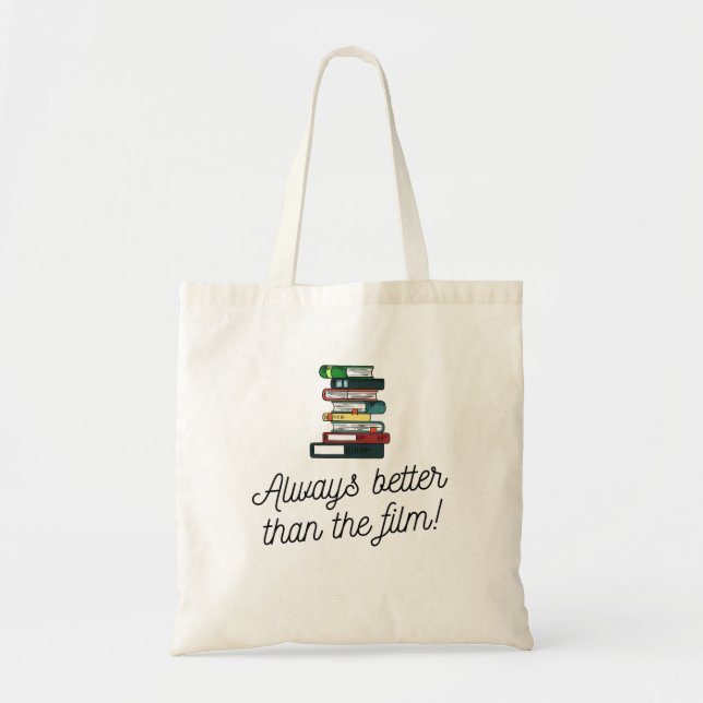 Bolsa de Tote - Libros - ¡Siempre mejor que la pel (Frente)